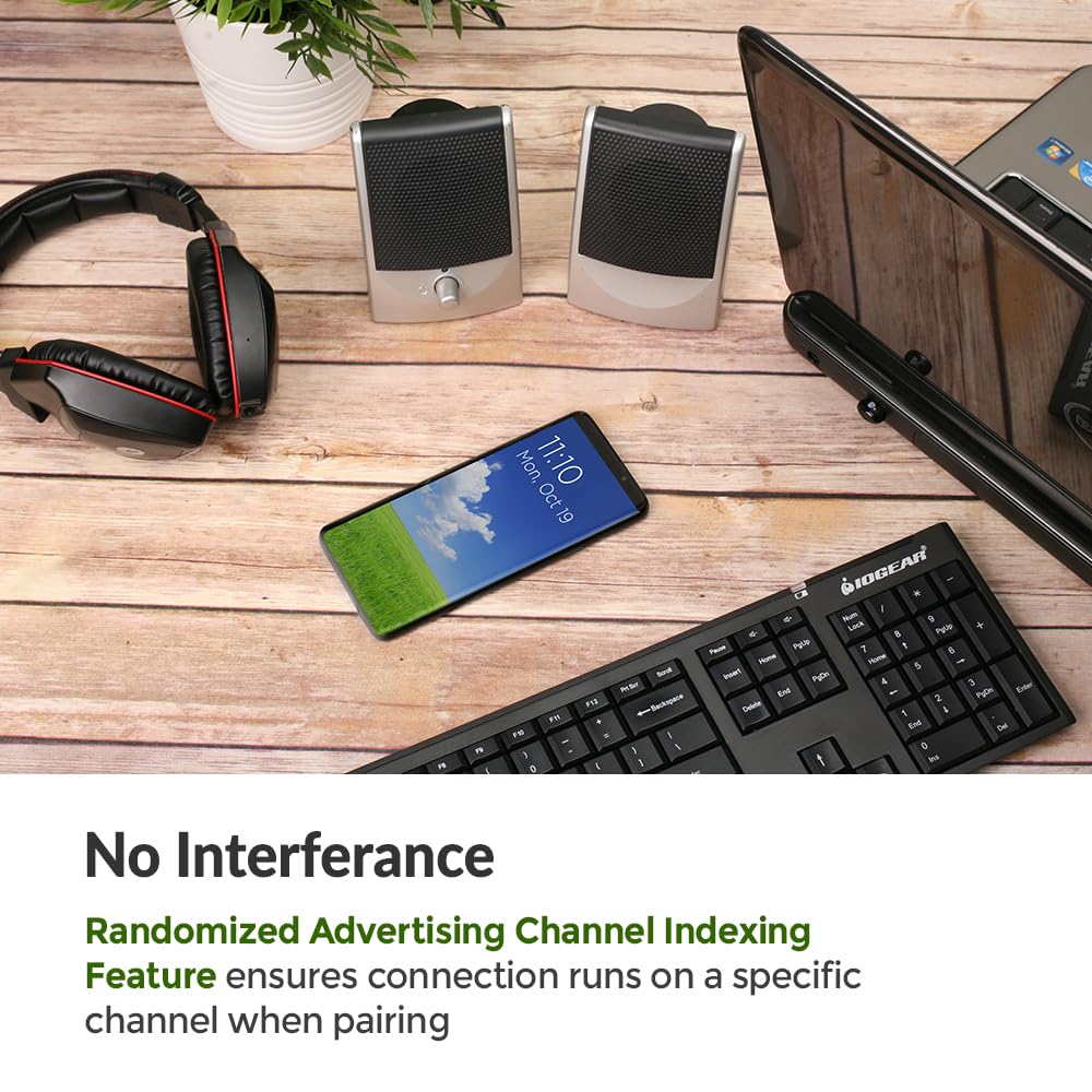 IOGEAR Compact USB Bluetooth 5.1 Transmitter Adapter for Wireless Audio Streaming - Connect Headphones, Speakers to PC, Laptop, TV - Plug & Play for Home, Office, Gaming Setup