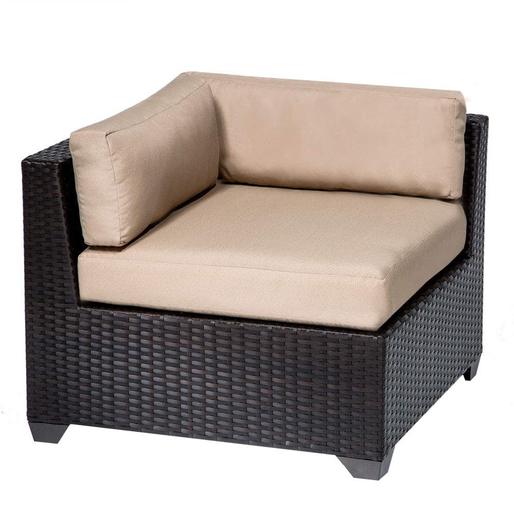 TK Classics 9-Piece Belle Outdoor Wicker Patio Furniture Set - Rattan Sofa, Chairs & Coffee Table - Perfect for Garden, Poolside & Backyard Relaxation (Aruba 09a)