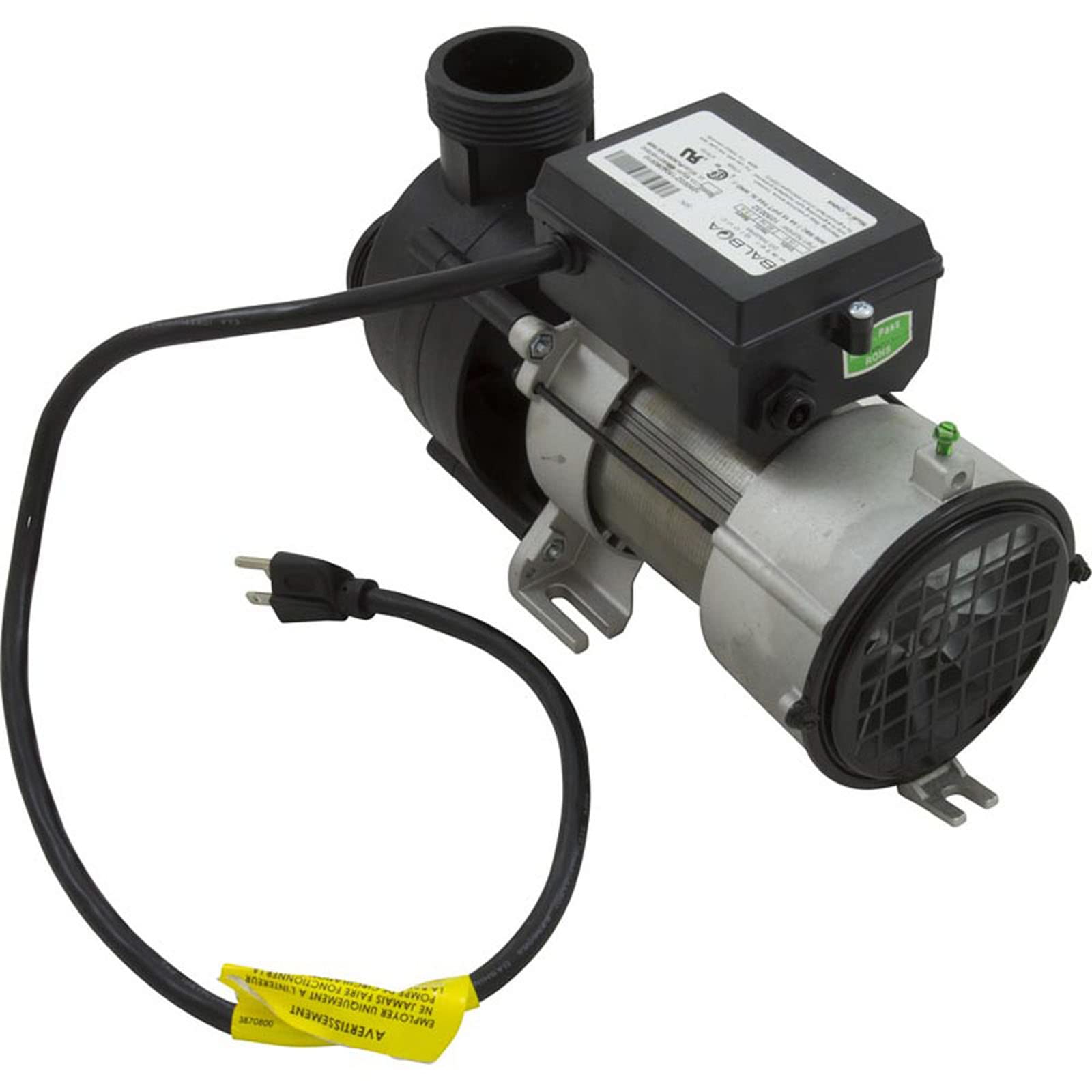 Balboa Wow Pump Single Speed 7.5Amps with Plus and Air Switch 1050032 - High Performance Spa Pump for Hot Tubs, Pools, and Hydrotherapy Systems