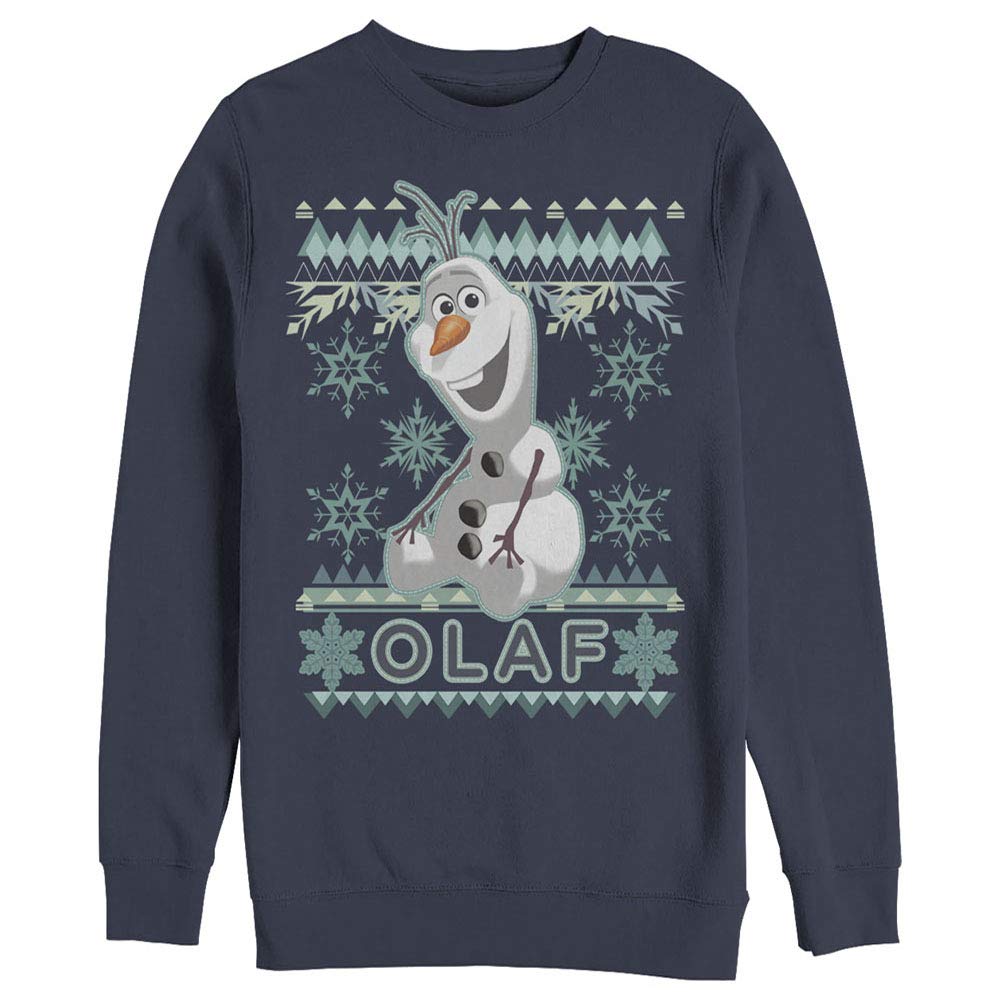 Men's Frozen Ugly Christmas Olaf Graphic Sweatshirt | Disney Holiday Pullover for Christmas Parties & Winter Outfits