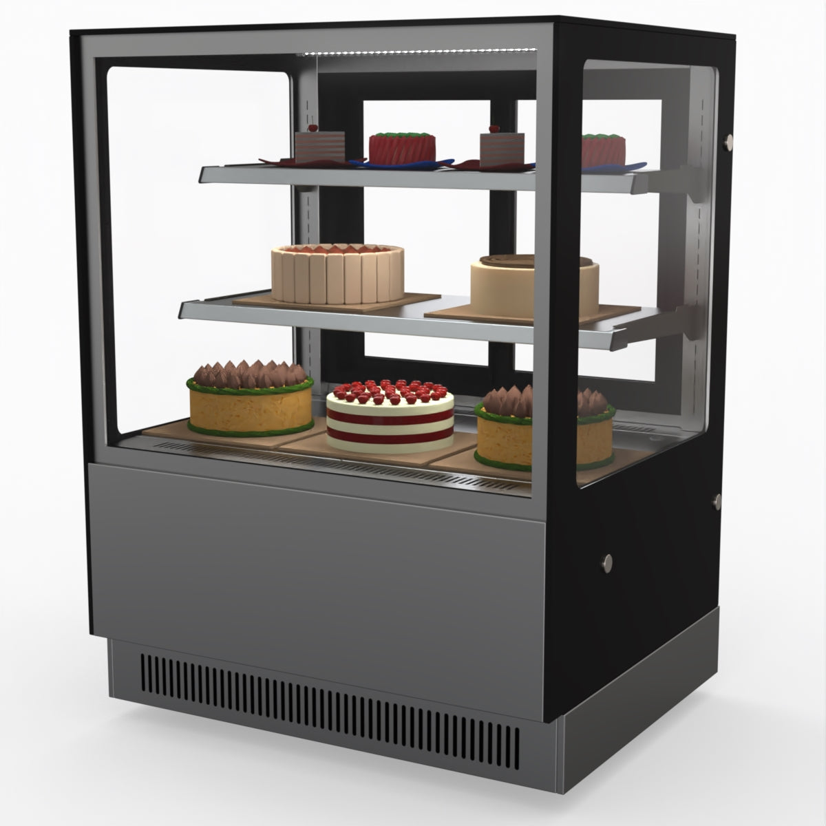 Bonvue Modern 2-Tier Acrylic Cake Stand with Non-Slip Base - Perfect for Dessert Displays, Wedding Cakes, Buffet Serving, and Kitchen Counter Decor