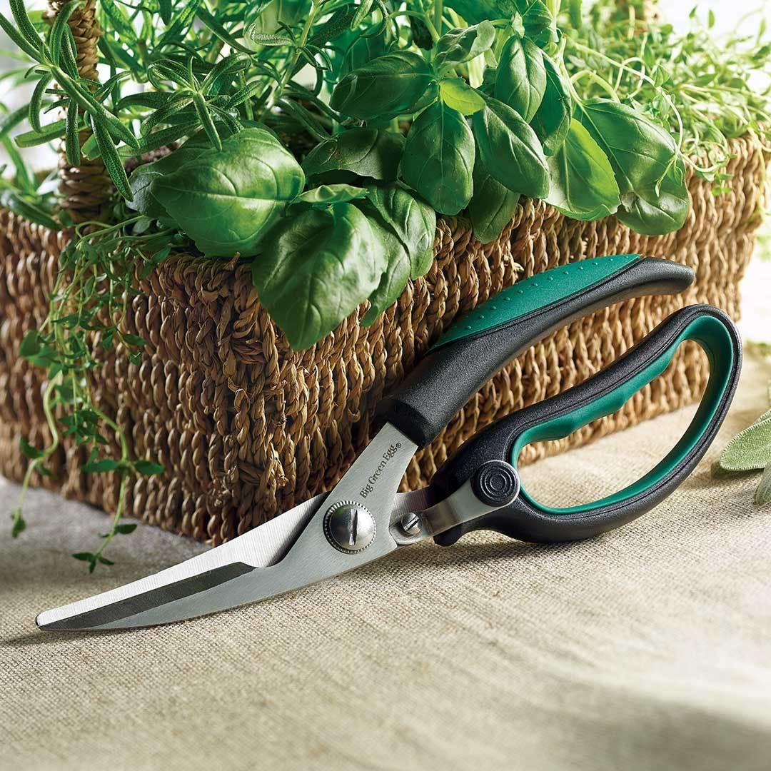 Premium Stainless Steel Kitchen Shears - Heavy Duty Big Green Egg Scissors for Cutting Meat, Poultry, Herbs & More - Perfect for BBQ, Grilling & Food Prep