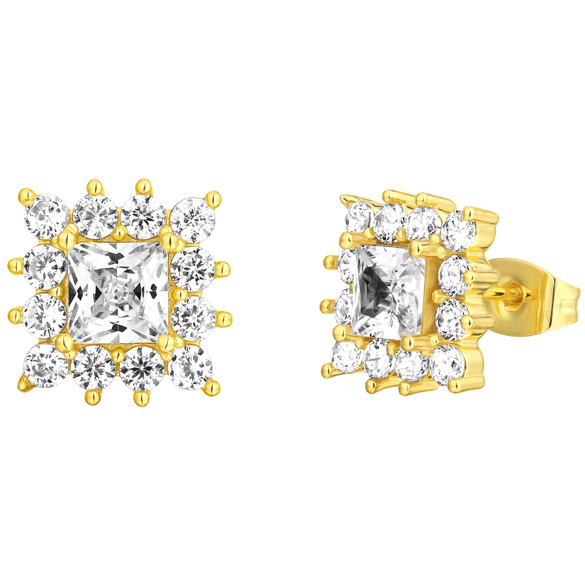 Trendy Mytys Cubic Zirconia Halo Stud Earrings for Women & Girls - Perfect for Everyday Wear, Parties & Gifts | Fashion Jewelry