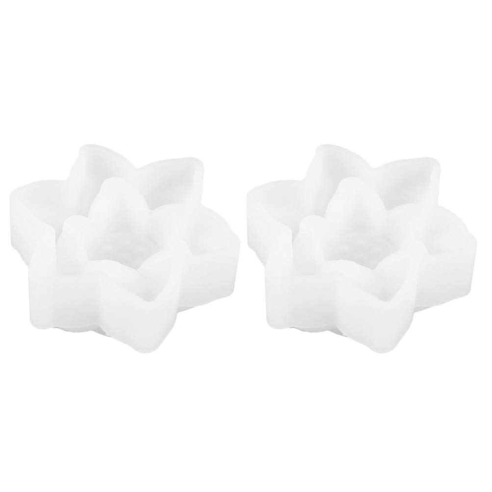 DOITOOL 2-Piece Silicone Flower Resin Molds for Epoxy Casting, Wax Candles, Soap Making - DIY Crystal Flower Craft Molds for Candle Holders & Desk Decor (Perfect for Home Decor, Wedding Centerpieces, Gift Making)