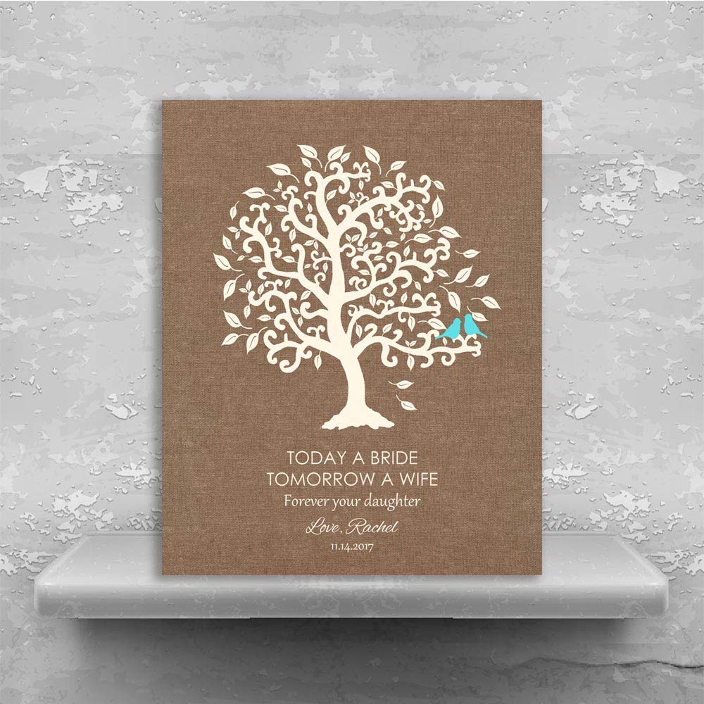 16x20 Custom Canvas Thank You Gift for Parents from Daughter - Personalized Wedding Gift for Mother & Father - Handmade Parent Appreciation Present - Perfect for Anniversaries, Birthdays & Special Occasions