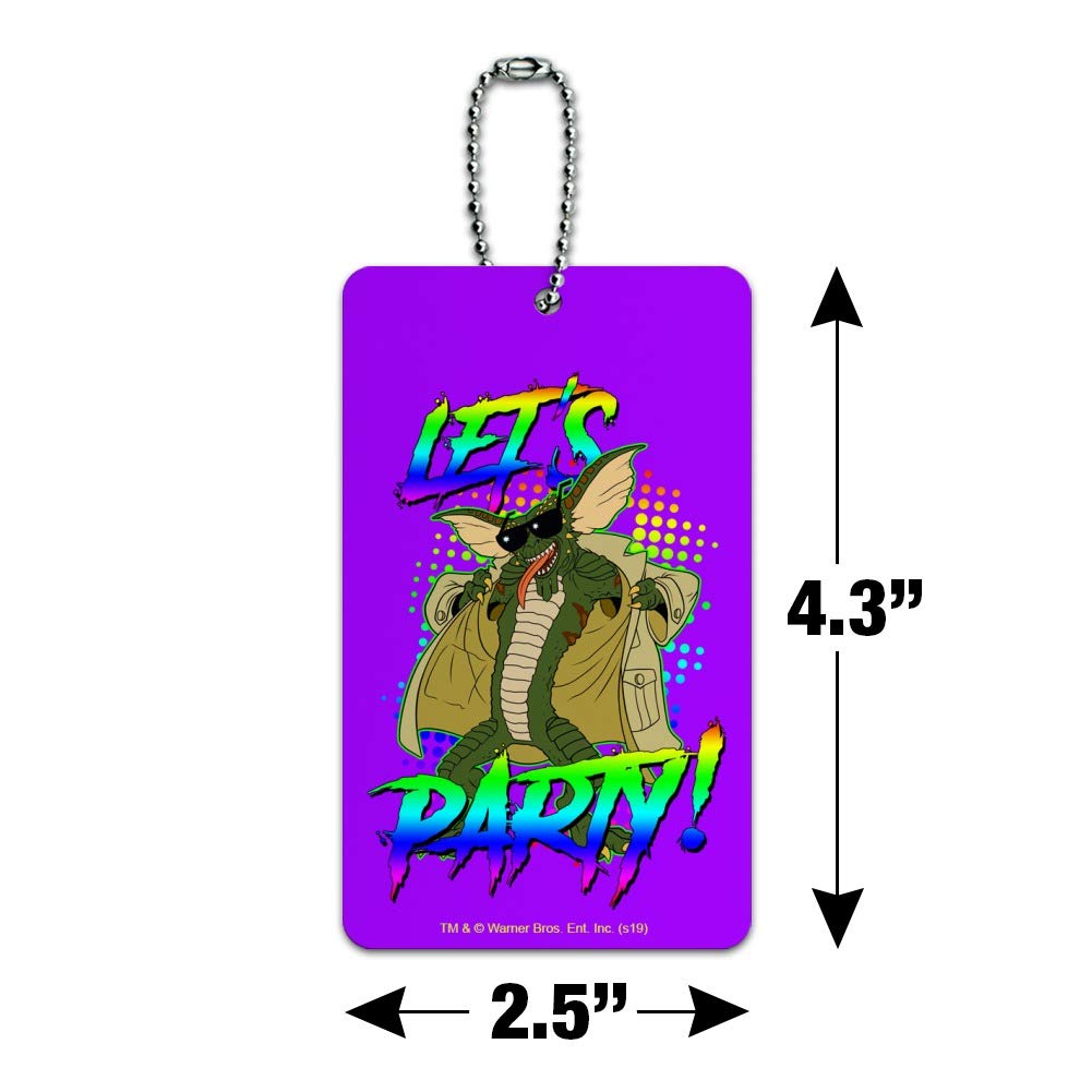 Gremlins Let's Party! Fun Luggage ID Tag for Suitcases & Carry-Ons - Perfect for Travel, Vacation & Gift Giving