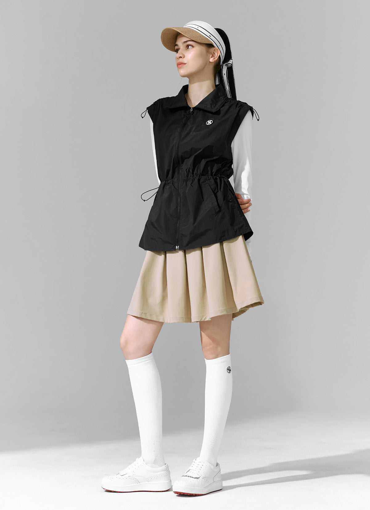 Elegant Pleated Midi Skirt for Women - A-Line Flowy Knee-Length Skirt with Pockets | Perfect for Office, Party & Casual Wear