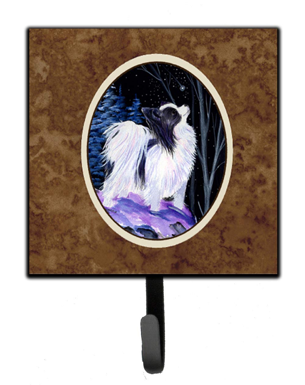 Starry Night Papillon Leash Holder & Key Hooks - Colorful Wall-Mounted Organizer for Pets & Home | Perfect for Dog Leashes, Keys & Small Items | Durable & Stylish Home Decor