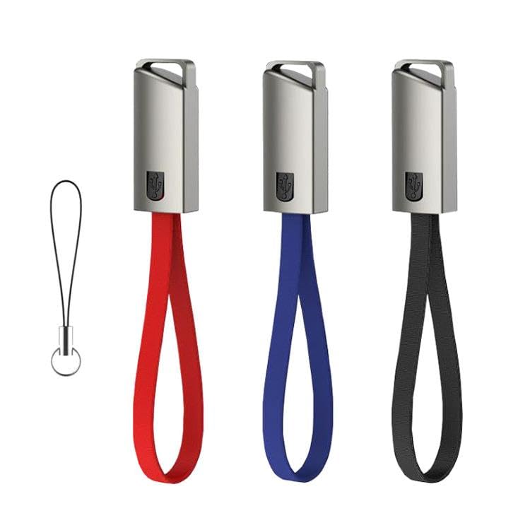 BoxWave USB Type-C Keychain Charger Cable - Compatible with LG Rollable Phone, 8-Inch USB-C to USB-A Fast Charging Cable with Key Ring - Jet Black - Perfect for Travel, Office, and On-the-Go Charging