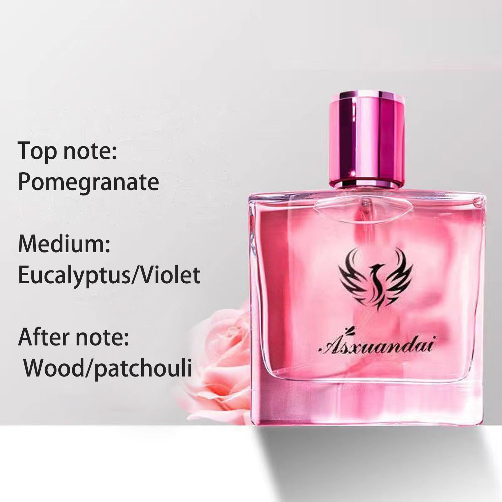 Long Lasting Floral Perfume for Women - 50ml Eau de Parfum | Delicate Flowers & Charms Mini Perfume (Pink) | Perfect for Daily Wear, Date Nights & Special Occasions