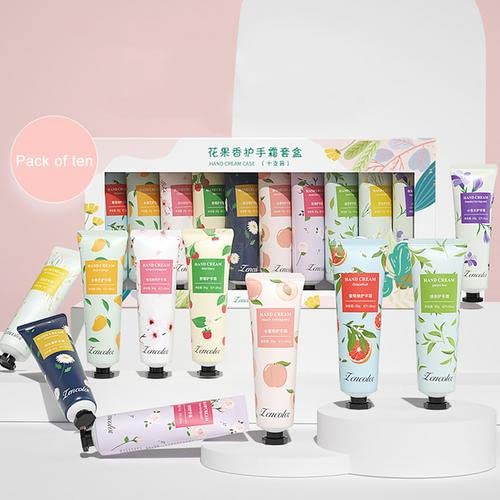10PCS Plant Fragrance Hand Cream Gift Set - Moisturizing & Non-Greasy for Dry Hands & Feet - Travel Size Hand Care for Women - Perfect Gift Set for Ladies | Home, Office & Travel Use