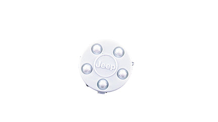 Jeep Wrangler Wheel Center Cap - White Hub Cover for 2007-2023 Models | Durable ABS Plastic Replacement Part | Perfect for Off-Roading & Custom Car Upgrades