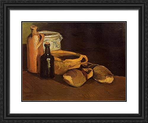 Black Ornate Wood Frame with Double Matting