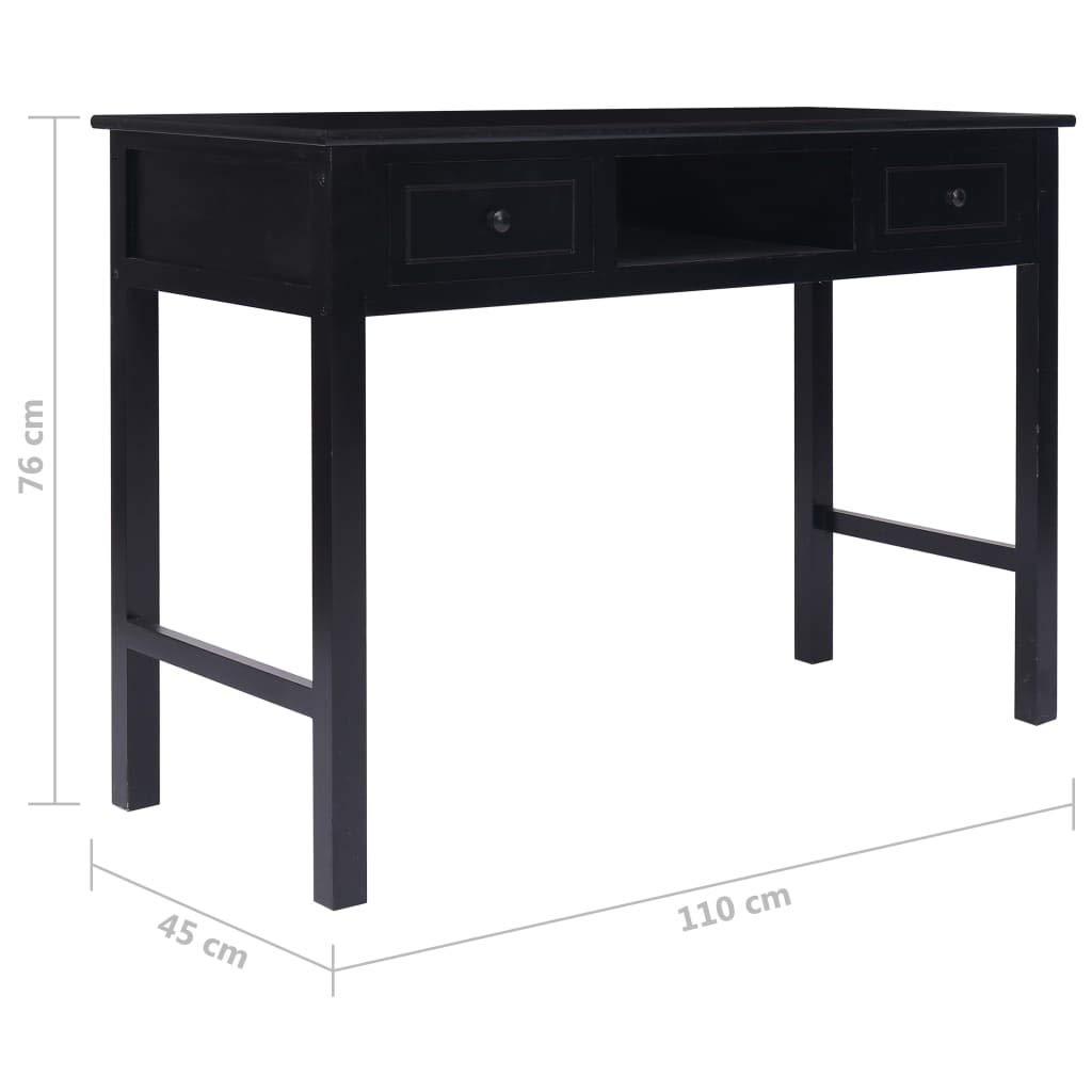 FAMIROSA Modern Writing Desk Black - 43.3