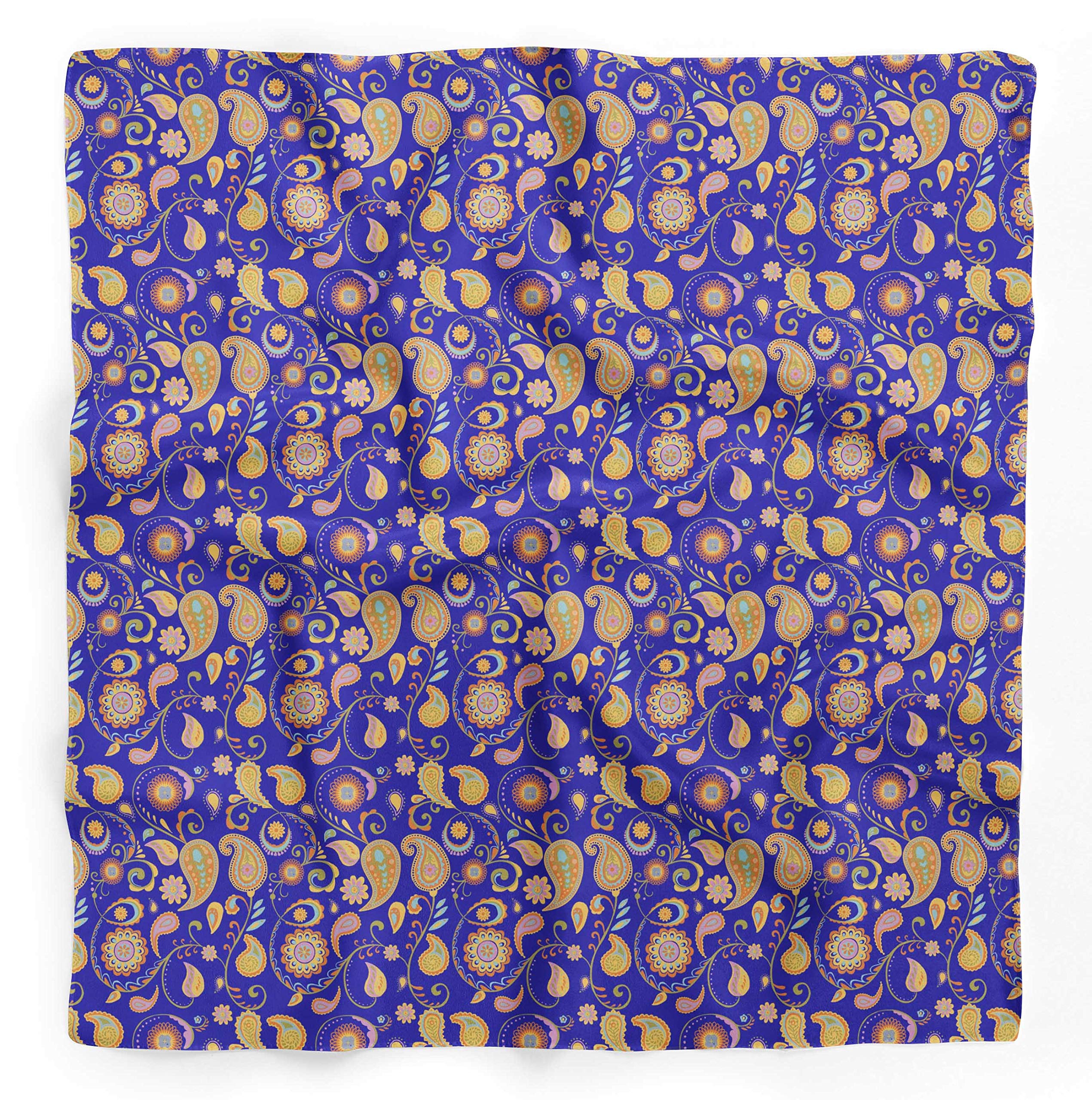 Bimba Pure Silk Printed Head Bandanas & Summer Neck Scarves - Soft Breathable Fashion Accessories for Women, Outdoor Activities, Yoga, and Travel