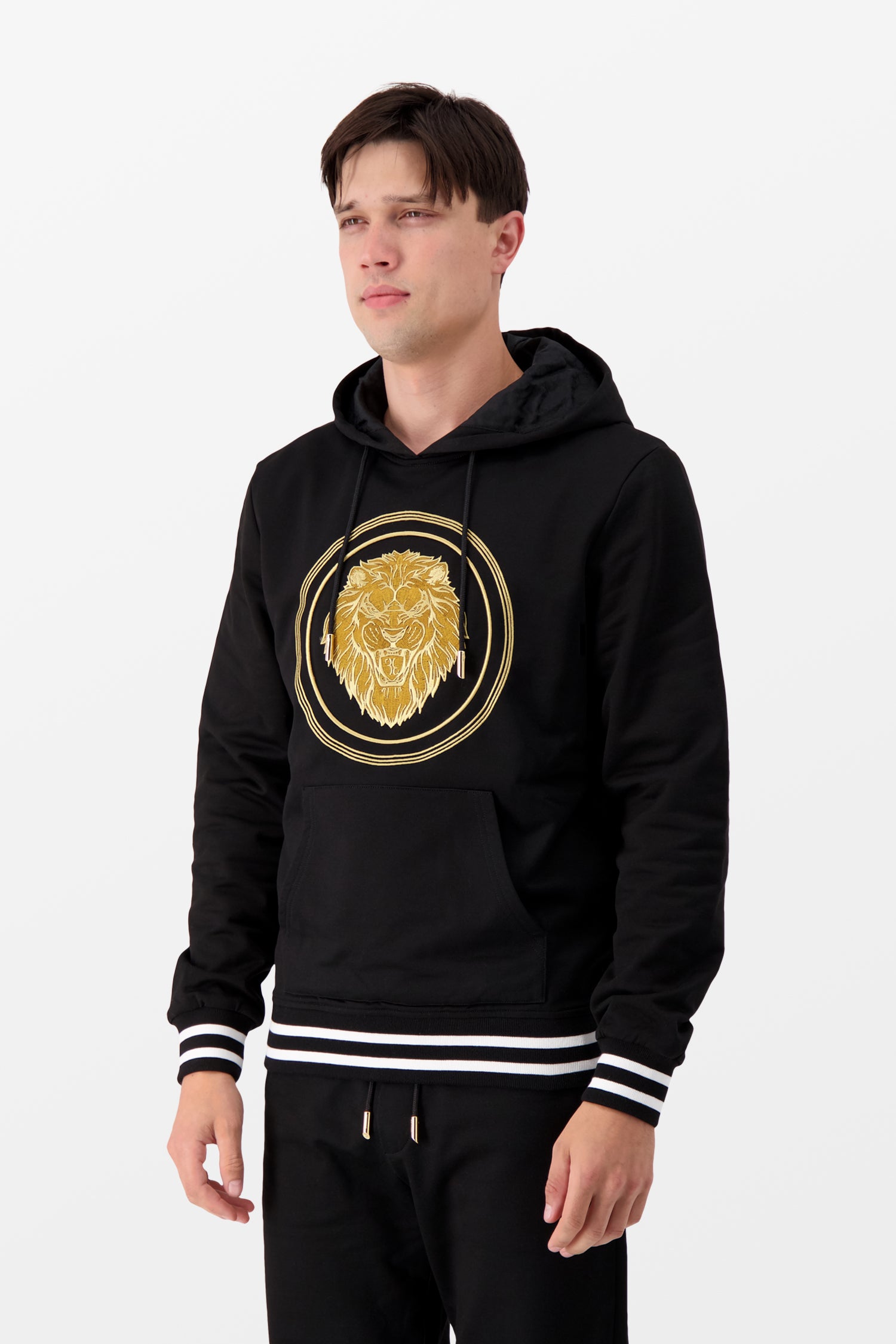 Billionaire Black & Gold Luxury Hoodie for Men - Premium Cotton Zip Up Sweatshirt - Streetwear Fashion for Casual Outfits & Night Out