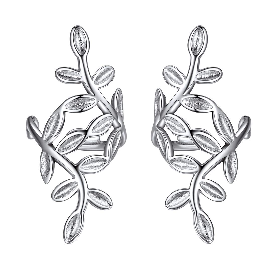 ChicSilver 925 Sterling Silver Non-Piercing Clip-On Cartilage Ear Cuff Earrings for Women - Hypoallergenic Fashion Jewelry with Gift Box - Perfect for Parties, Weddings & Everyday Wear