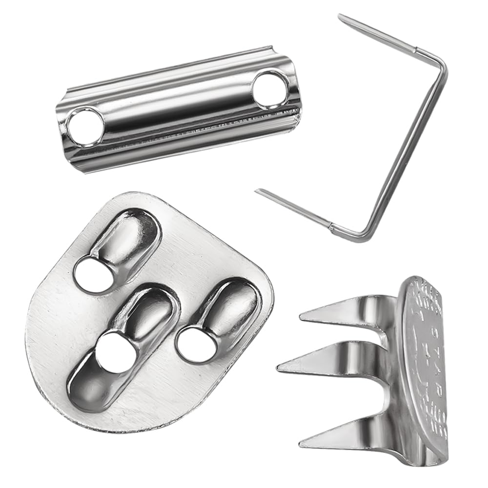 Heavy Duty No Sew Metal Hooks for Pants - 4 Sets Pack | Secure Trousers Closure