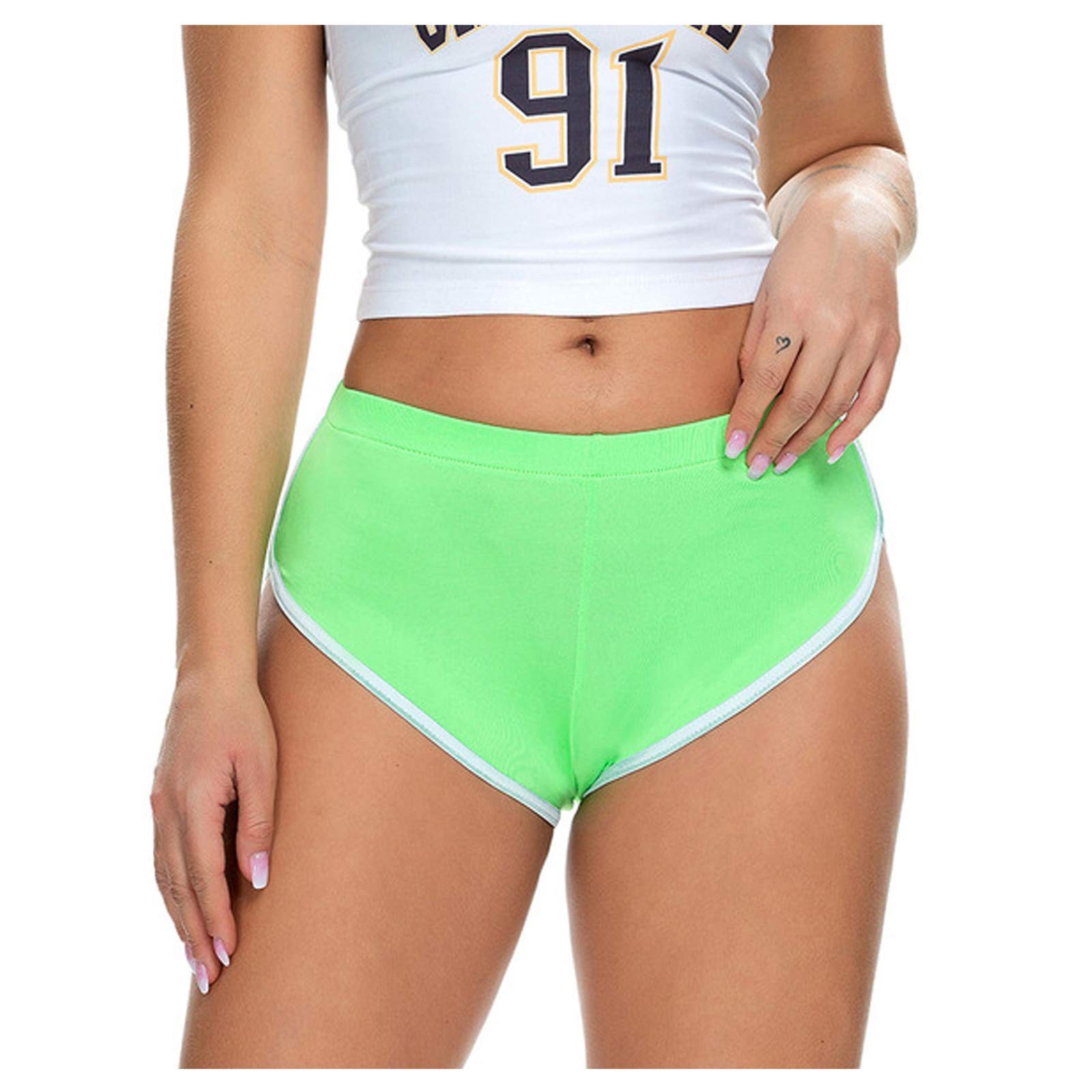 Ldgr Women's High Waist Tummy Control Yoga Shorts - Workout Running Dance Sports Shorts for Summer | Perfect for Gym, Yoga, Running & Casual Wear