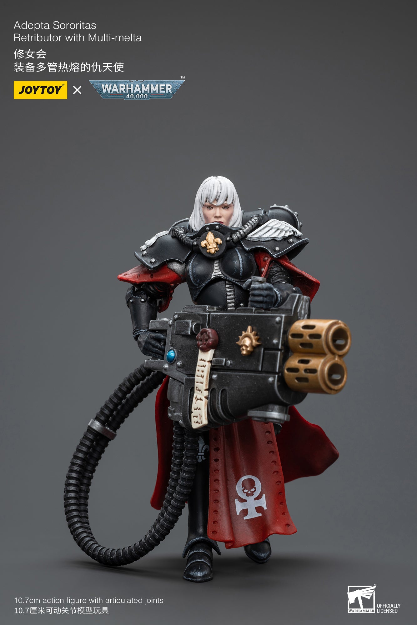 1/18 Scale JOYTOY Warhammer 40K Adepta Sororitas Retributor Action Figure with Multi-Melta Weapon - Perfect for Collectors, Tabletop Gaming & Warhammer 40K Displays