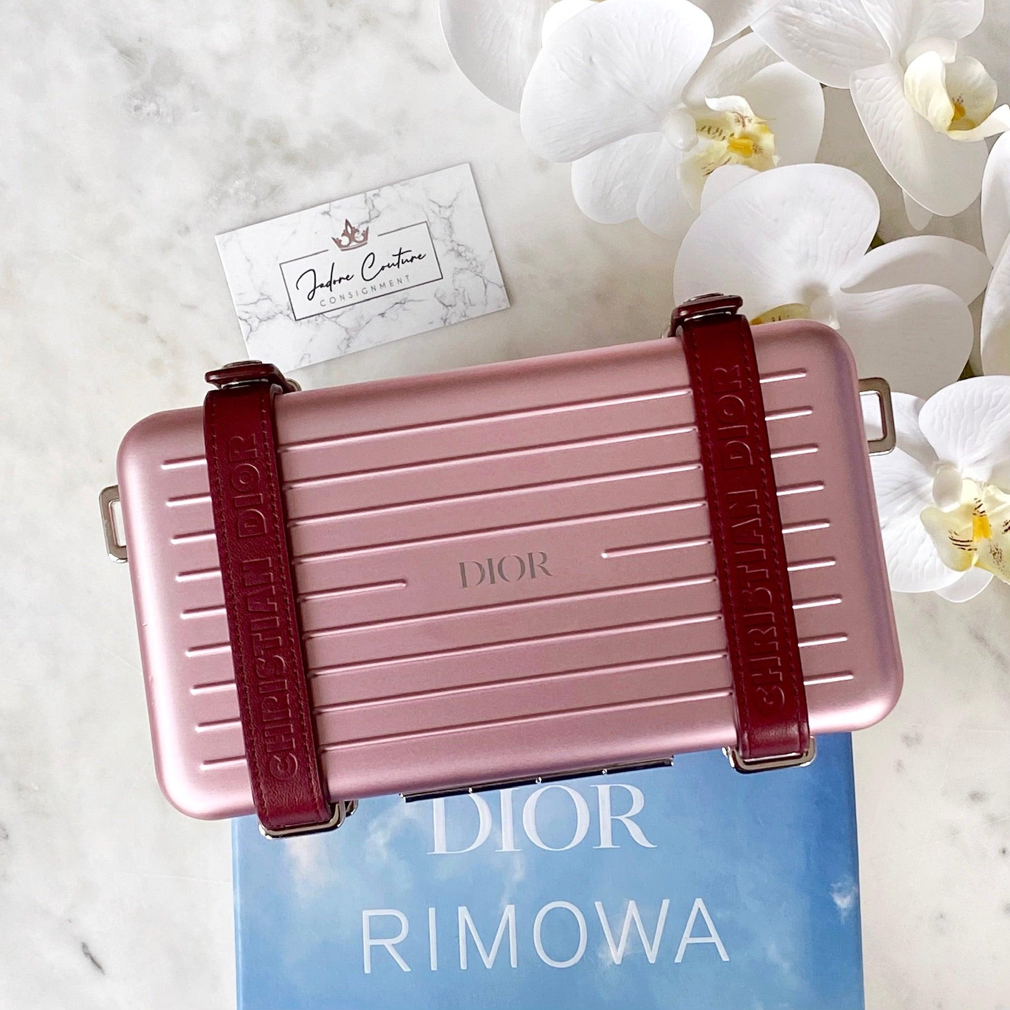 Dior x Rimowa Rose Aluminum Personal Clutch Bag - Luxury Designer Clutch for Women | Perfect for Parties, Travel & Special Occasions