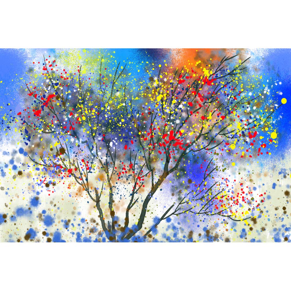 Abstract Great Tree Removable Wallpaper - Peel and Stick Wall Mural for Bedroom Decor (66x96 inches) - Perfect for Home, Office, Nursery & Dorm Room Wall Art