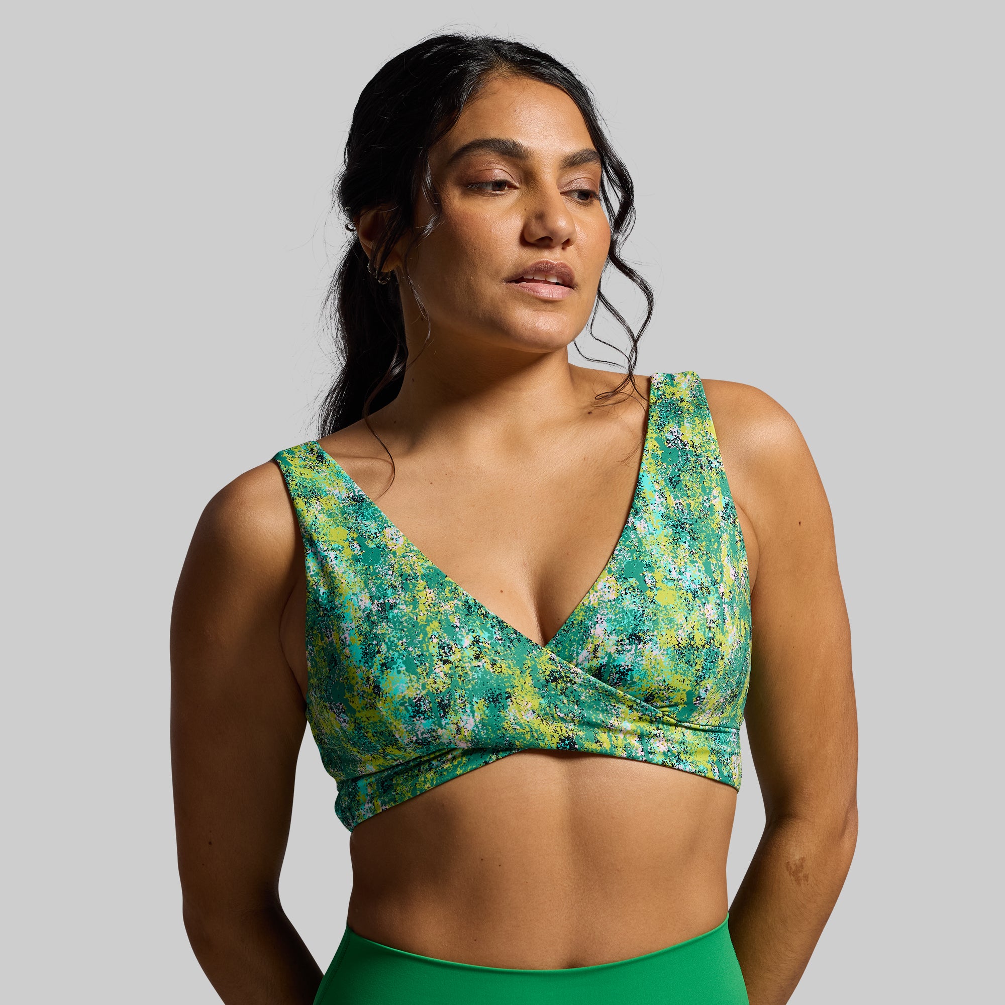Embrace Sports Bra for Women - High Support Workout Bra in Meadow Green - Perfect for Yoga, Running & Gym