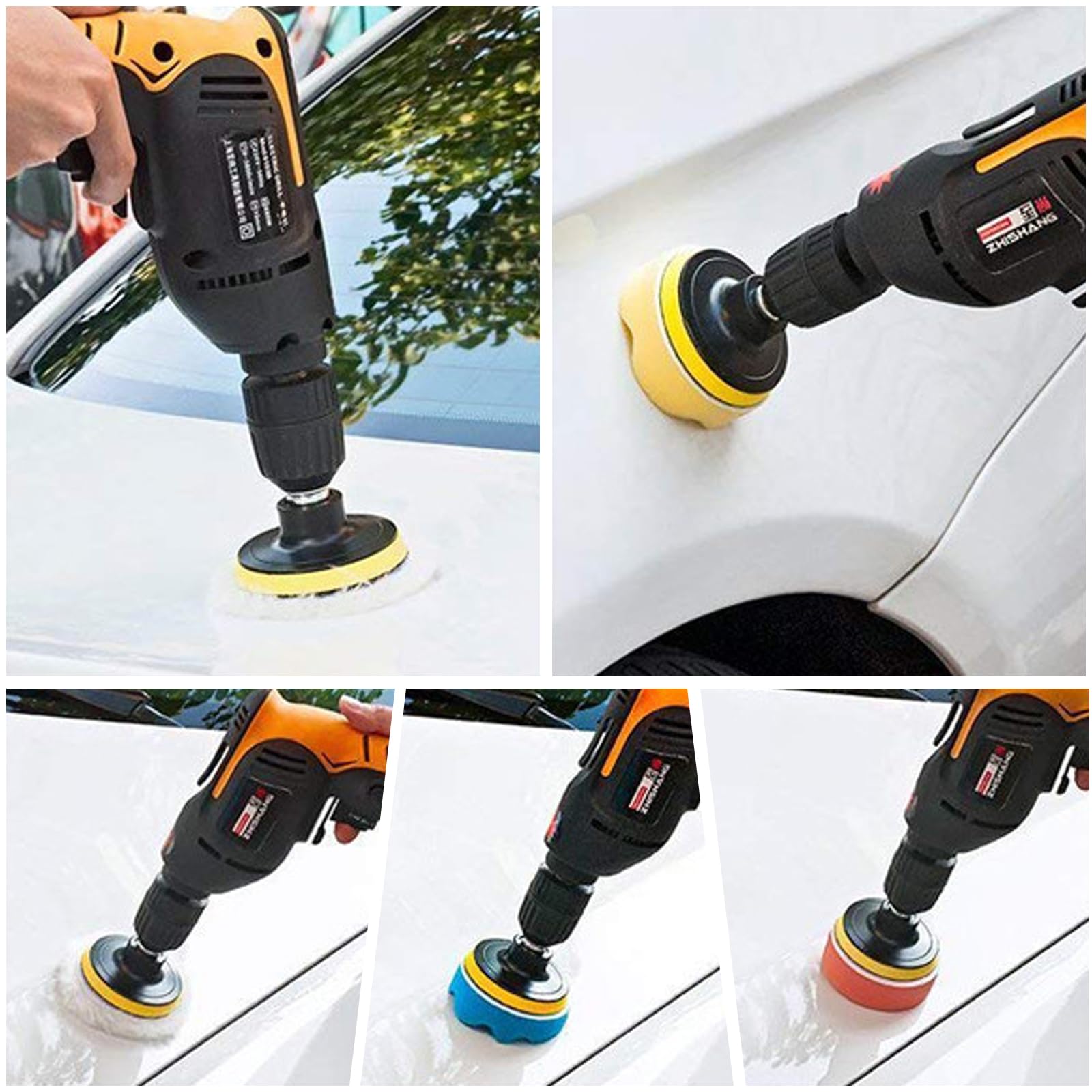 22 Pcs 3 Inch Car Polishing Pads Kit - Sponge Buffing Pads for Drill & Car Buffer - Perfect for Car Detailing, Waxing & Sealing Glaze - Ideal for DIY Auto Detailing, Professional Car Care & Vehicle Restoration