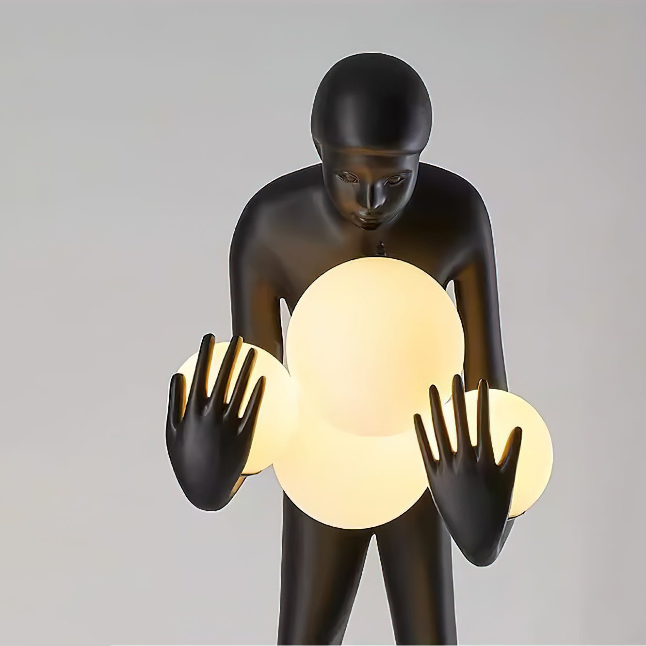 Modern Embrace of Light Sculpture Floor Lamp - Elegant LED Standing Light for Living Room, Bedroom & Office Decor - Perfect for Ambient Lighting and Home Styling