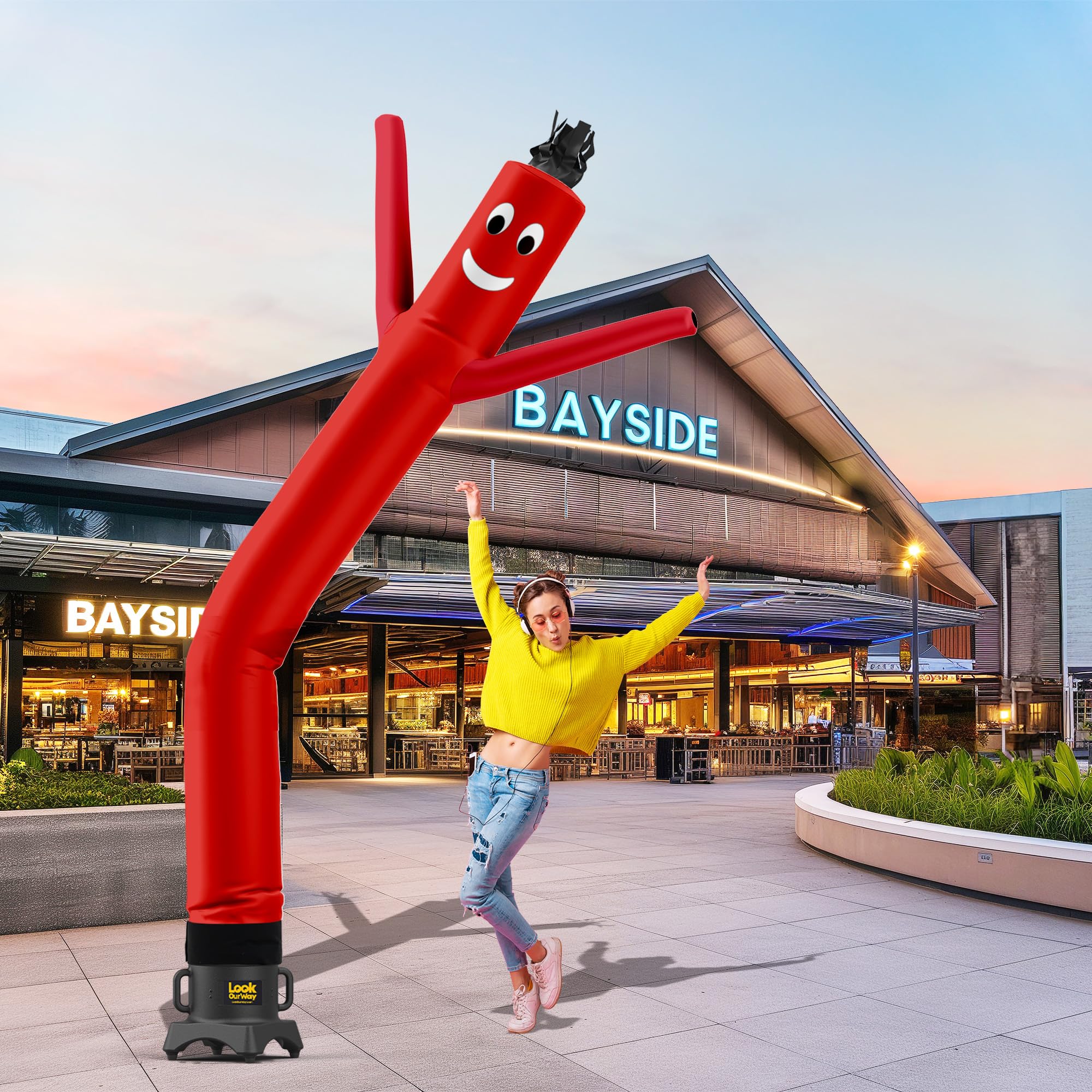 Torero Inflatables Tube Man - 10ft Tall Inflatable Air Dancer for Advertising, Car Dealerships & Grand Openings - Outdoor Promotional Wacky Waving Inflatable Tube Guy for Business Events & Parties