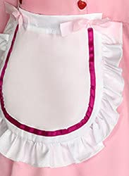 Nekopara Vanilla Cosplay Costume - French Maid Apron Dress with Cat Ears for Anime & Halloween | Pink Anime Girl Outfit for Women | Perfect for Cosplay Events, Halloween Parties, and Anime Conventions