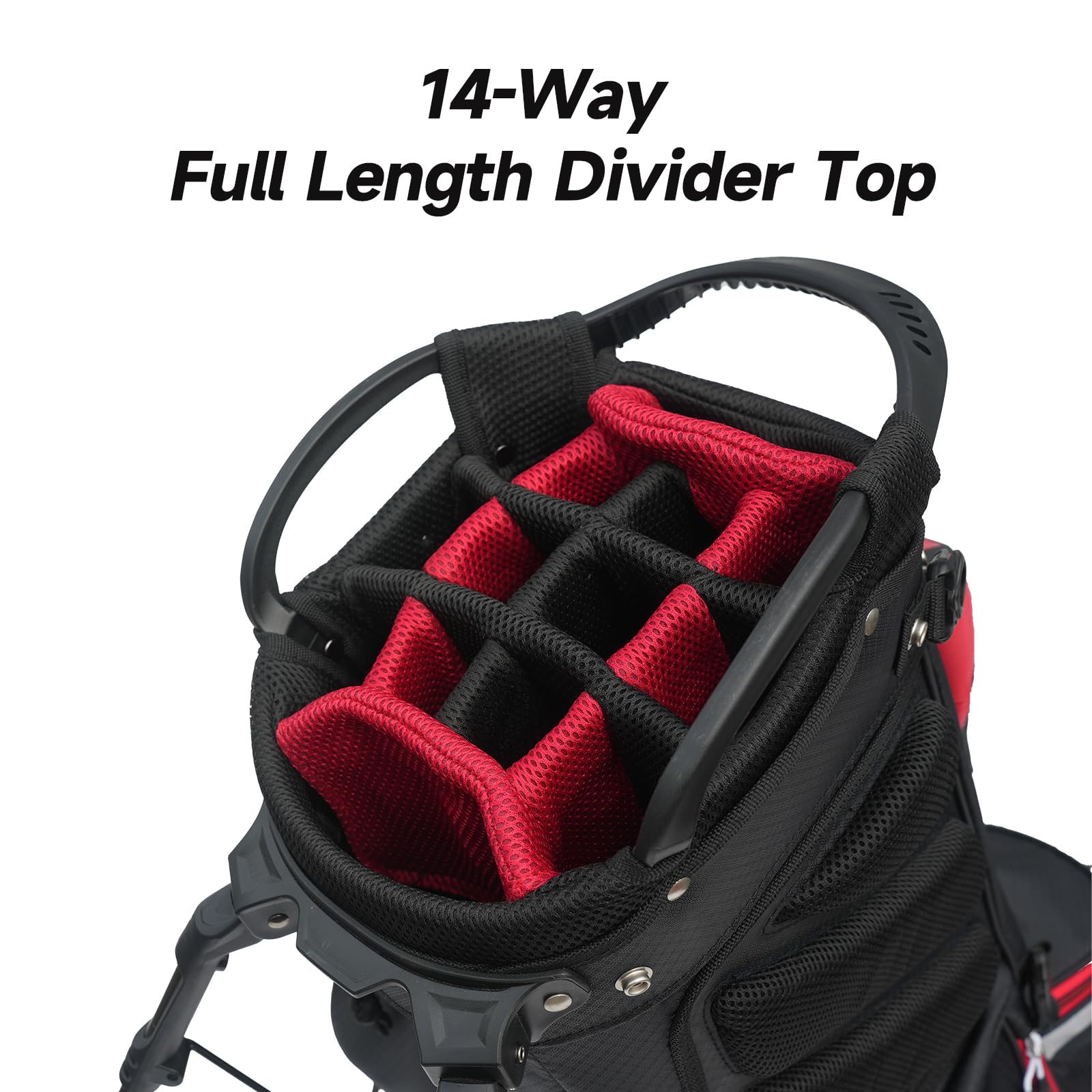 **Lightweight Camo Golf Stand Bag with 14-Way Full-Length Dividers - Travel-Friendly Golf Club Organizer for Men & Women - Perfect for Air Travel, Cart Use & Course Storage**