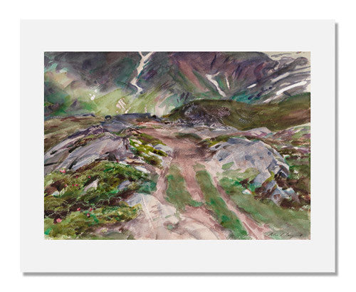 John Singer Sargent 'Simplon Pass: The Foreground' Fine Art Print - Landscape Painting Wall Decor for Living Room, Office & Gallery
