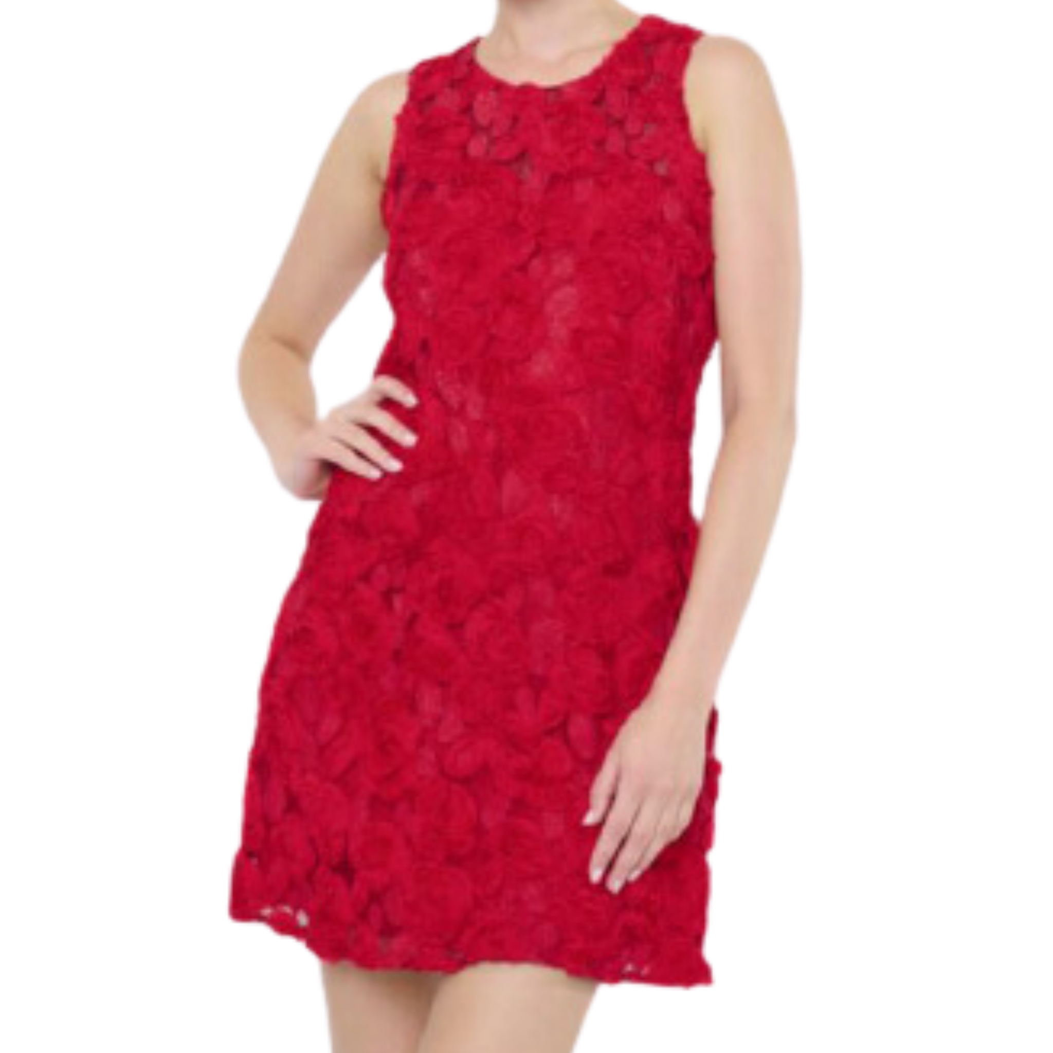 Ellis Red Sleeveless Mini Dress for Women - Sexy Party Cocktail Dress, Summer Clubwear, Bodycon Fit, Stretchy Fabric - Perfect for Night Out, Date Night, and Special Occasions