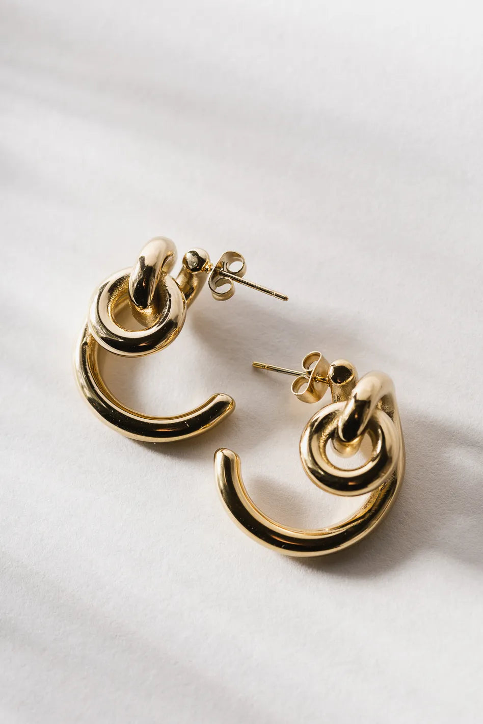 Eliana Gold Abstract Earrings | Hypoallergenic & Tarnish-Free | Perfect for Parties, Weddings & Everyday Wear