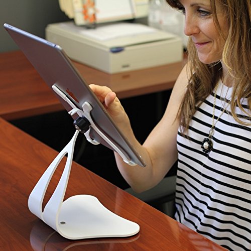 Thought Out Stabile Pro Pivoting iPad Stand - Adjustable White Tablet Holder for Apple iPad (1st-10th Gen) - Premium USA-Made - Perfect for Work, Study & Home Entertainment