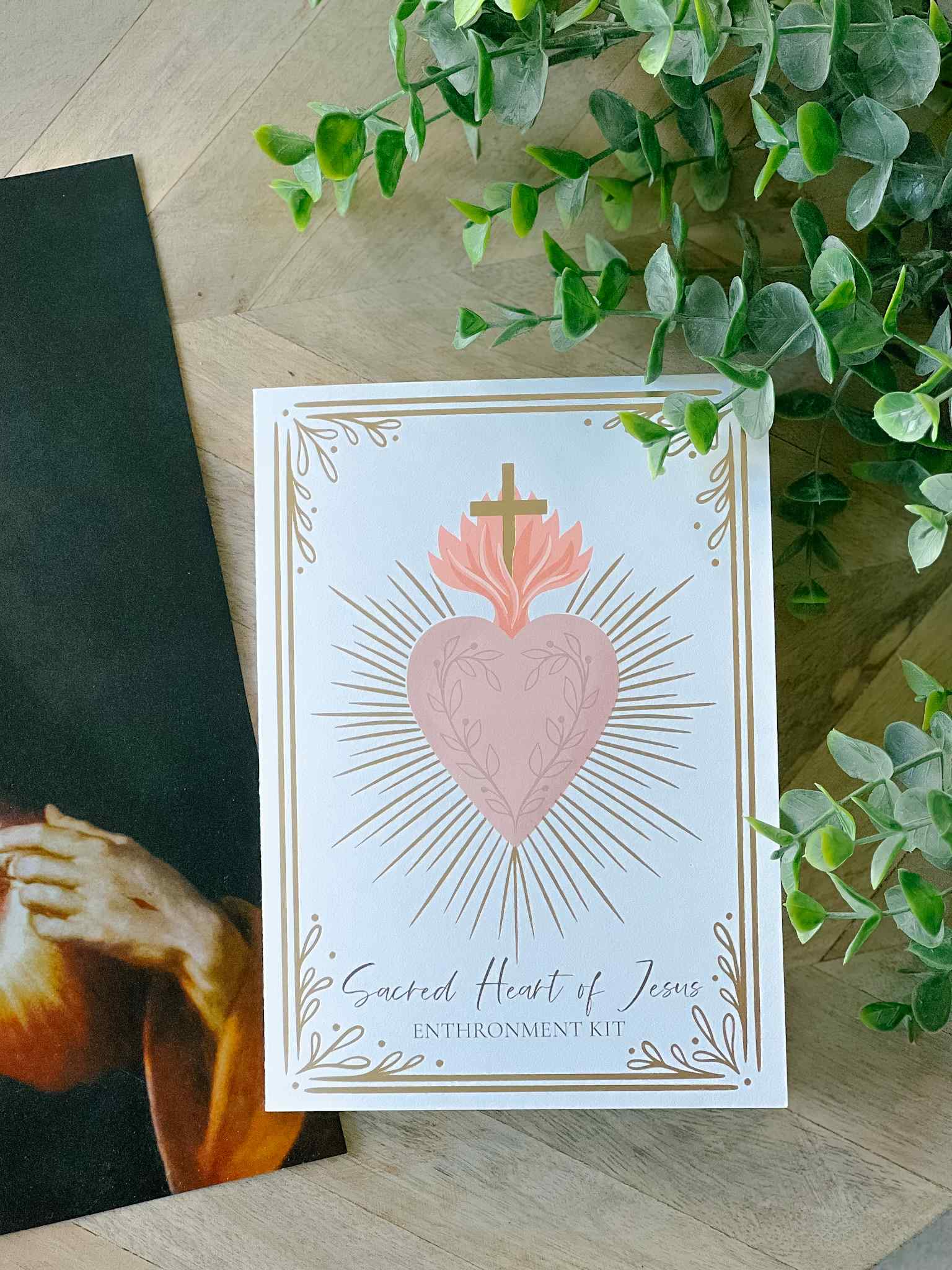 Sacred Heart Enthronement Kit - Catholic Home Altar Set for Prayer & Devotion - Perfect for Family Worship & Religious Decor