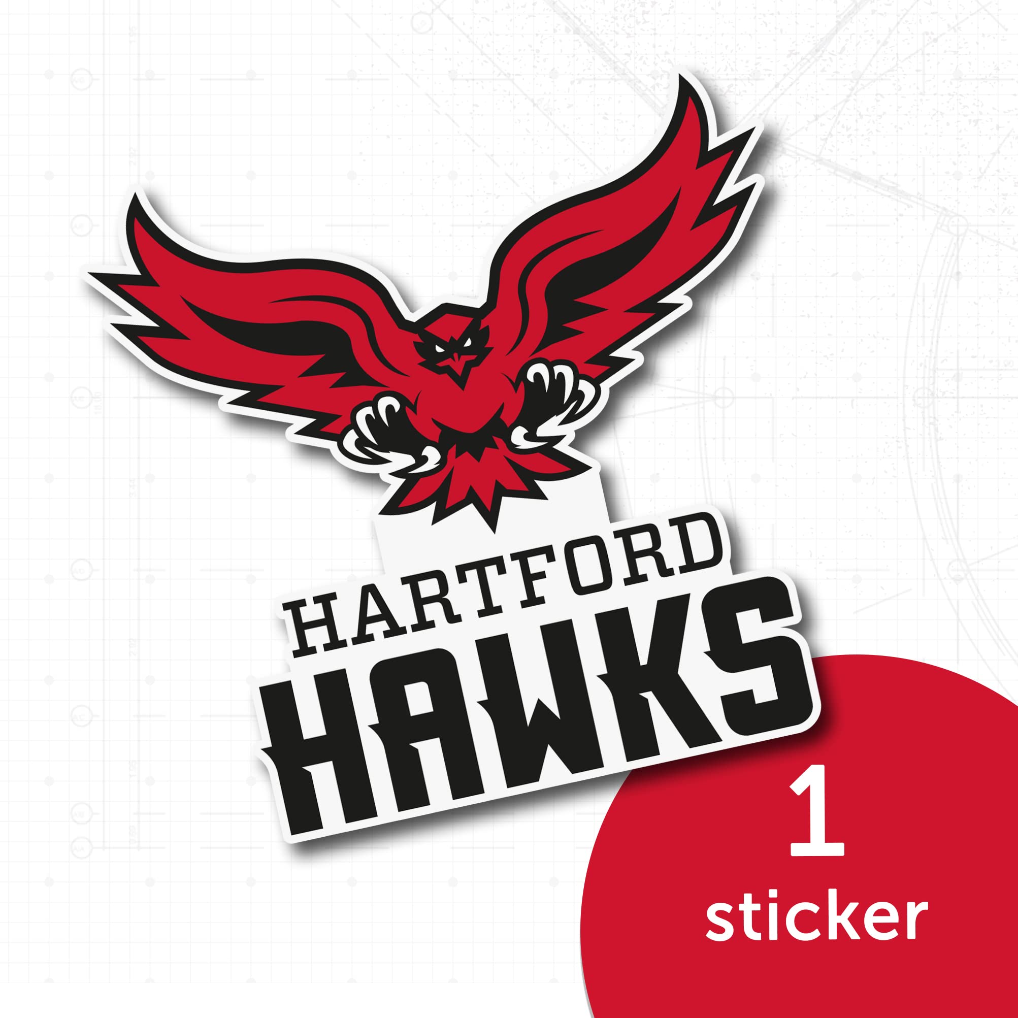 University of Hartford Hawks Desert Cactus Vinyl Decal Sticker - Waterproof Laptop, Water Bottle, Car, Scrapbook Decor - Perfect for College Students, Alumni Gifts & School Spirit Accessories