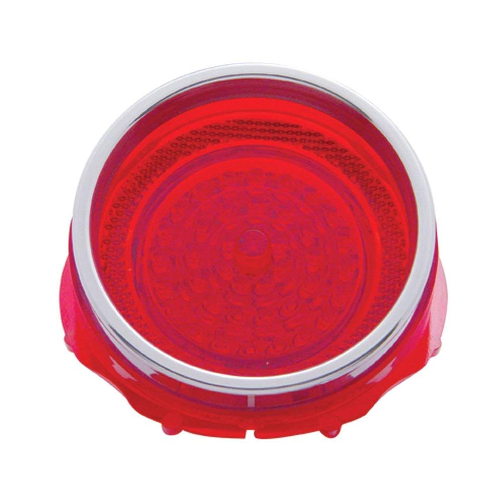 United Pacific CTL6501LED Tail Light - 41 LED Bulbs, Stainless Steel Lens Trim - Compatible with 1965 Chevy Impala - Perfect for Classic Car Restoration & Nighttime Safety
