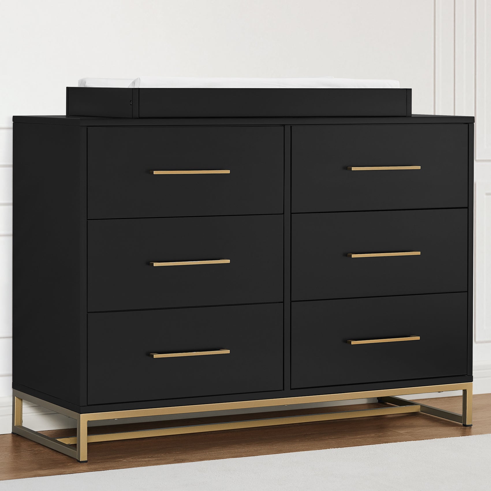 Elegant Jade 6-Drawer Dresser with Interlocking Drawers - Perfect for Bedroom, Nursery, or Dorm Organization & Storage