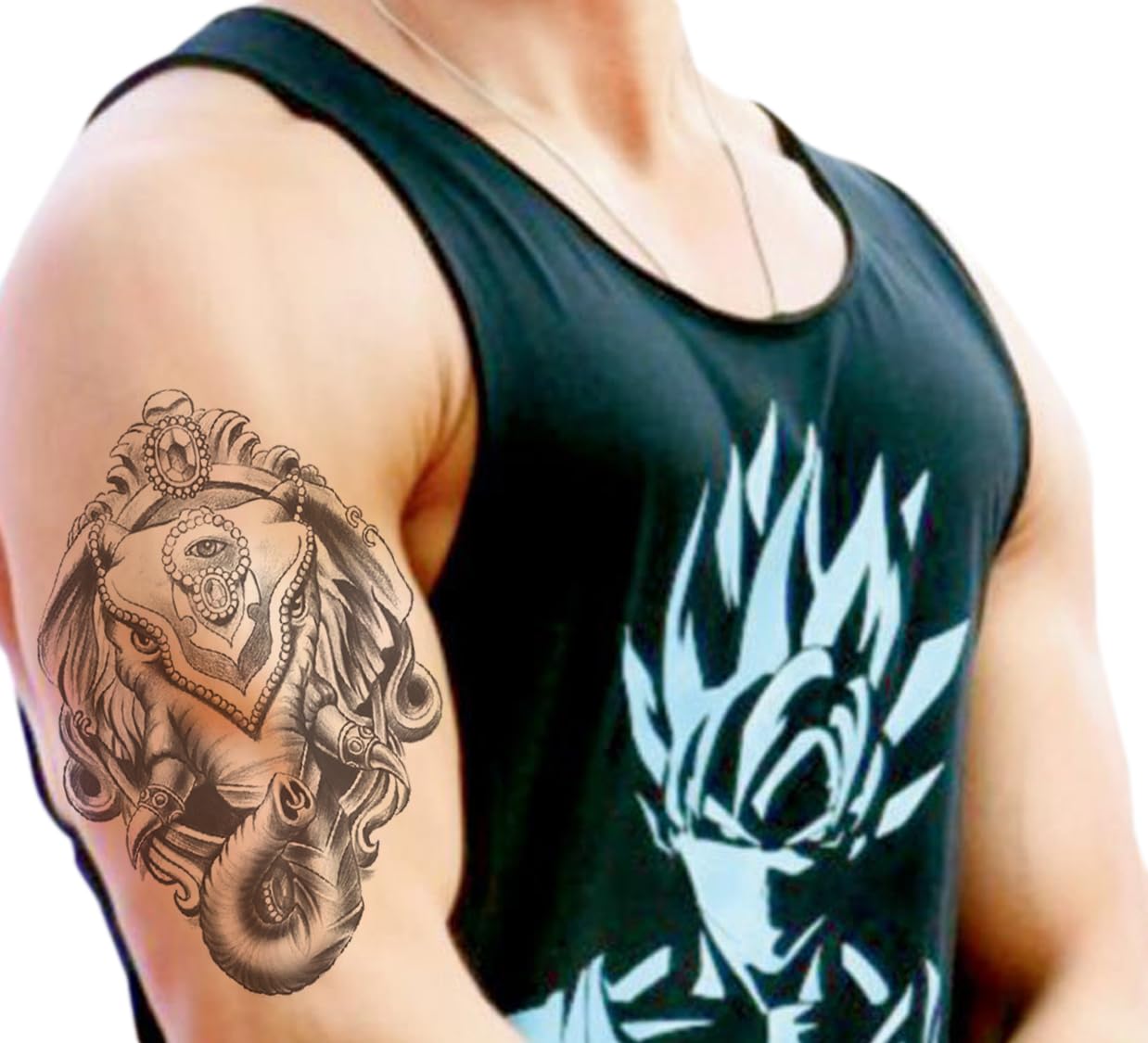 Waterproof Temporary Tattoo Stickers for Men & Women - 3D Realistic Flowers, Butterflies, Stars, Angels, Wolves & Armband Designs (21x12cm) | Perfect for Parties, Halloween, Cosplay & Fashion Accessories