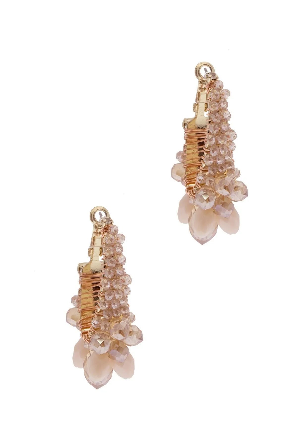 Sparkling Beaded Crystal Hoop Earrings for Women - Elegant Rhinestone Dangle Earrings for Party, Wedding & Evening Wear