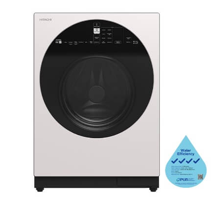Hitachi R-MX700PMS0 MGW 569L Side by Side Refrigerator with BD-D100GV 10/7KG Front Load Washer Dryer Combo - AI Wash Inverter Technology | Perfect for Large Family Homes & Modern Kitchens