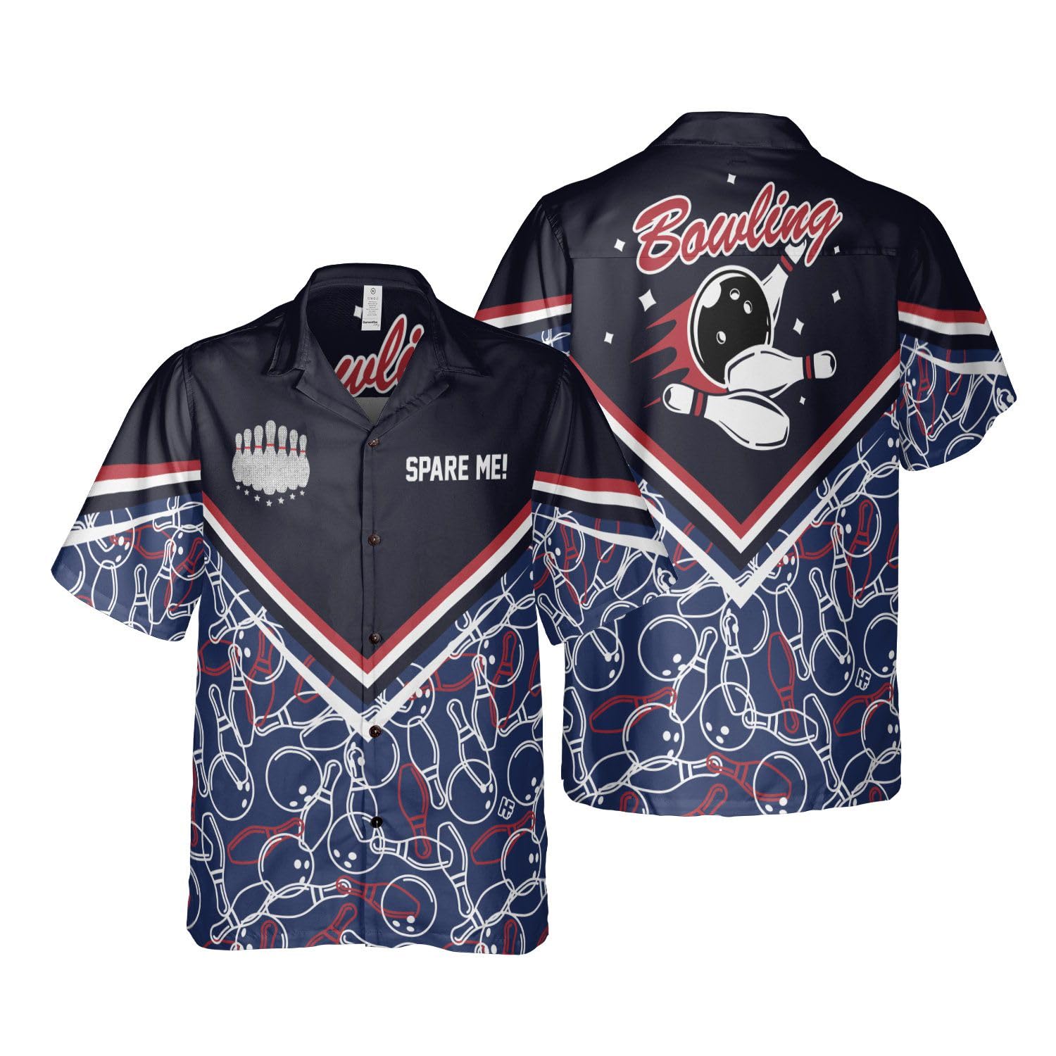 Custom Personalized Bowling Shirts with Names for Men & Women - Stylish Hawaiian Bowling Shirts for Team Uniforms & League Play - Perfect for Bowling Parties & Casual Wear