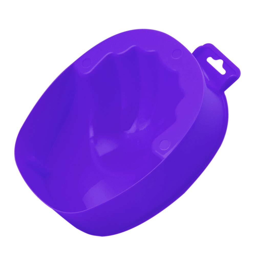 1pc Purple Nail Soaking Bowl for Gel Polish Removal - Rectangle Nail Spa Tray for Manicure, Hand Soaking & Nail Art - Perfect for Home Nail Care & Professional Salon Use