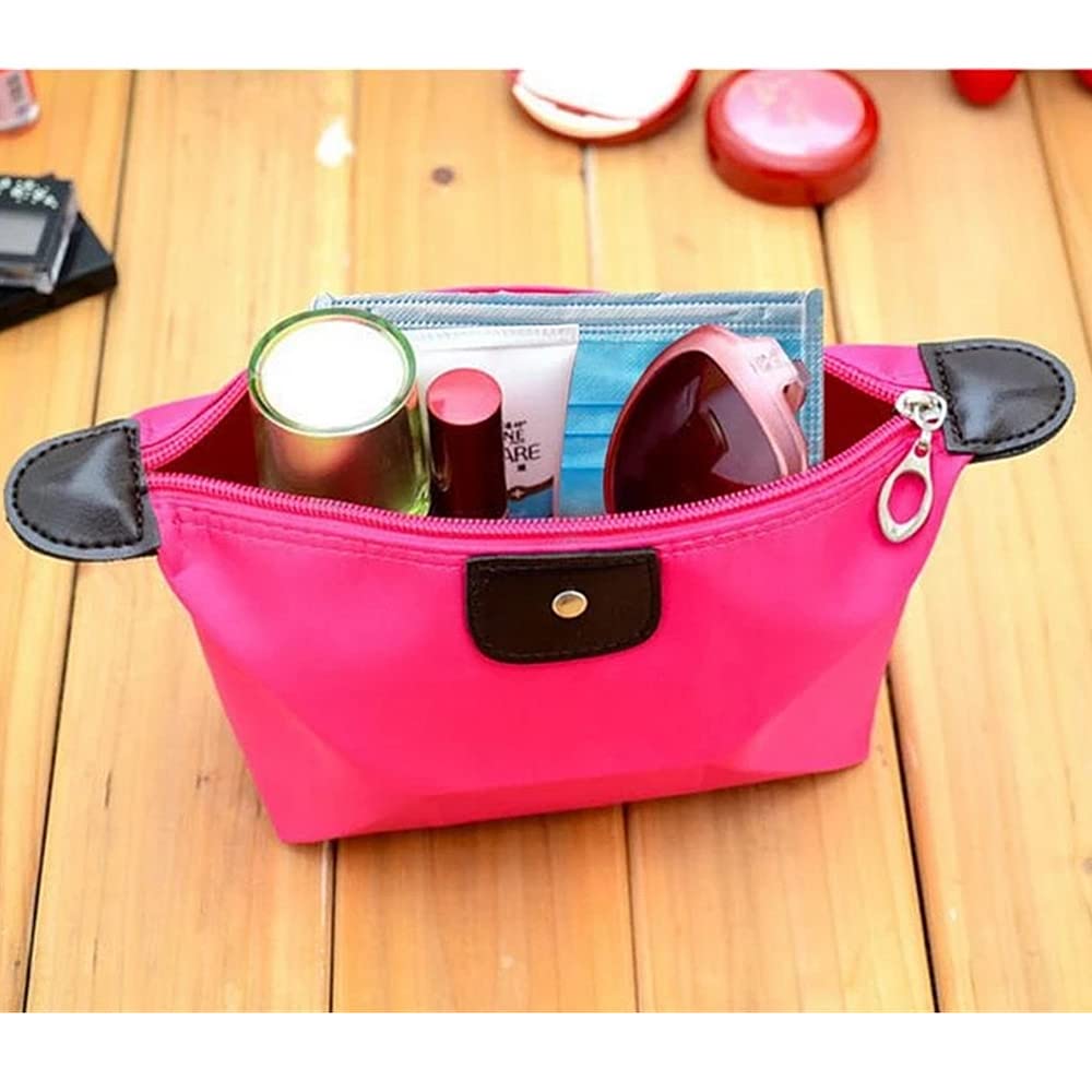 TRIXES 3-Piece Waterproof Travel Cosmetic Bag Set - Makeup Organizer Pouch for Toiletries, Brushes & Accessories (Hot Pink, Purple, Lime Green) - Perfect for Vacation, Gym & Daily Essentials Storage