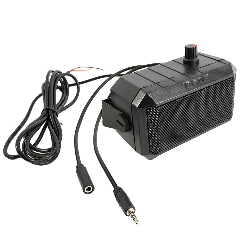 GDS® Audio Amplified Speaker with PTT Breakout Feature - High Power Portable PA System for Outdoor Events, Meetings & Emergency Communications (Model: RAM SPEAK A02)