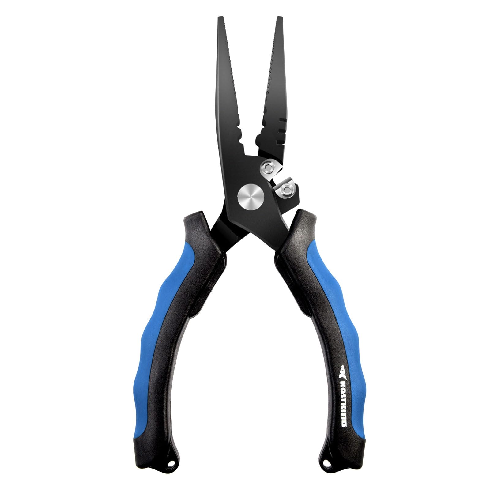 KastKing Intimidator Fishing Pliers - Corrosion Resistant Polymer Coated Fishing Tools with Tungsten Carbide Cutters | Saltwater Resistant Fishing Gear for Offshore, Inshore, and Freshwater Angling