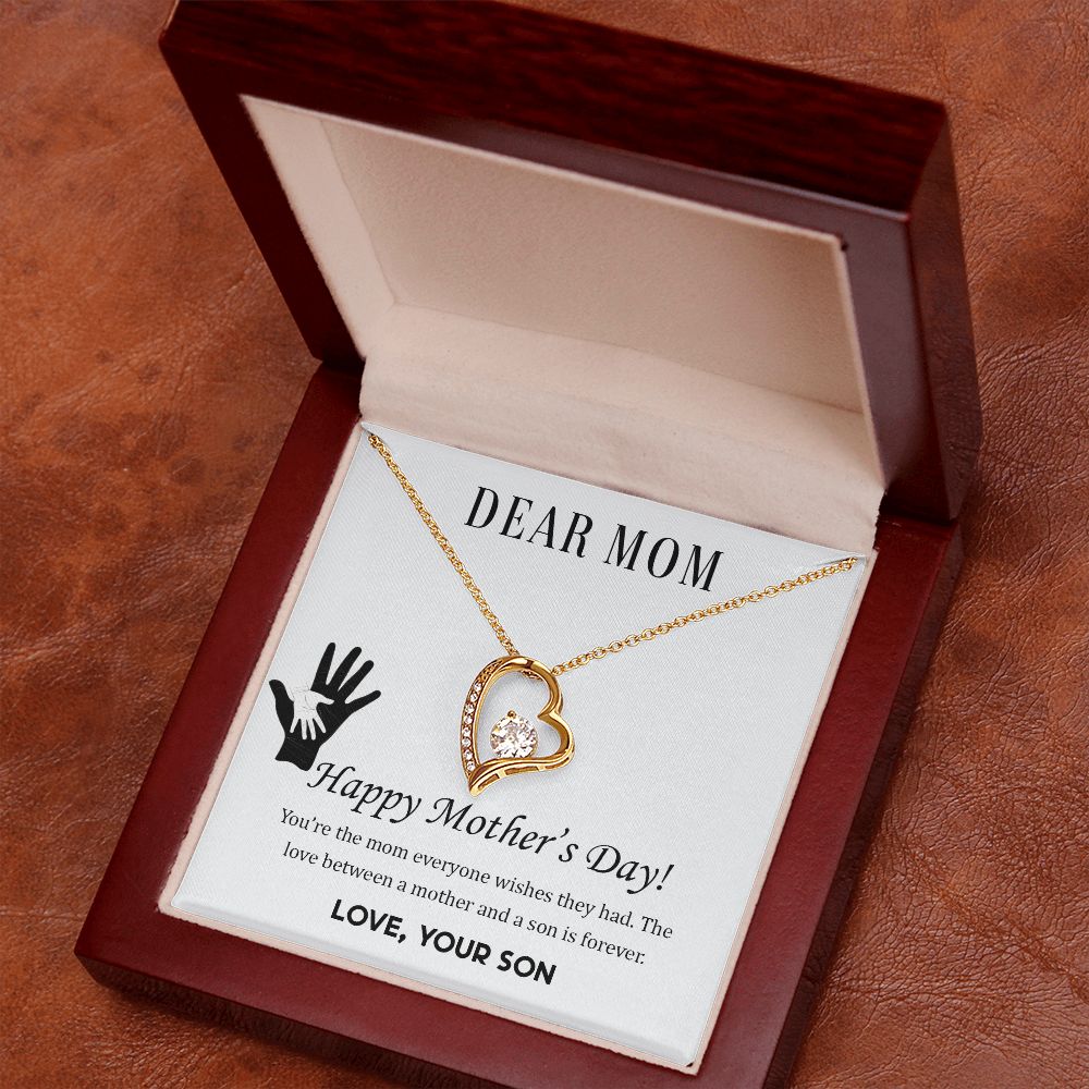 Elegant Heart Necklace Jewelry - Perfect Mother's Day Gift from Son | Gift for Mom, Wife, Grandma | Ideal for Birthday, Anniversary & Special Occasions