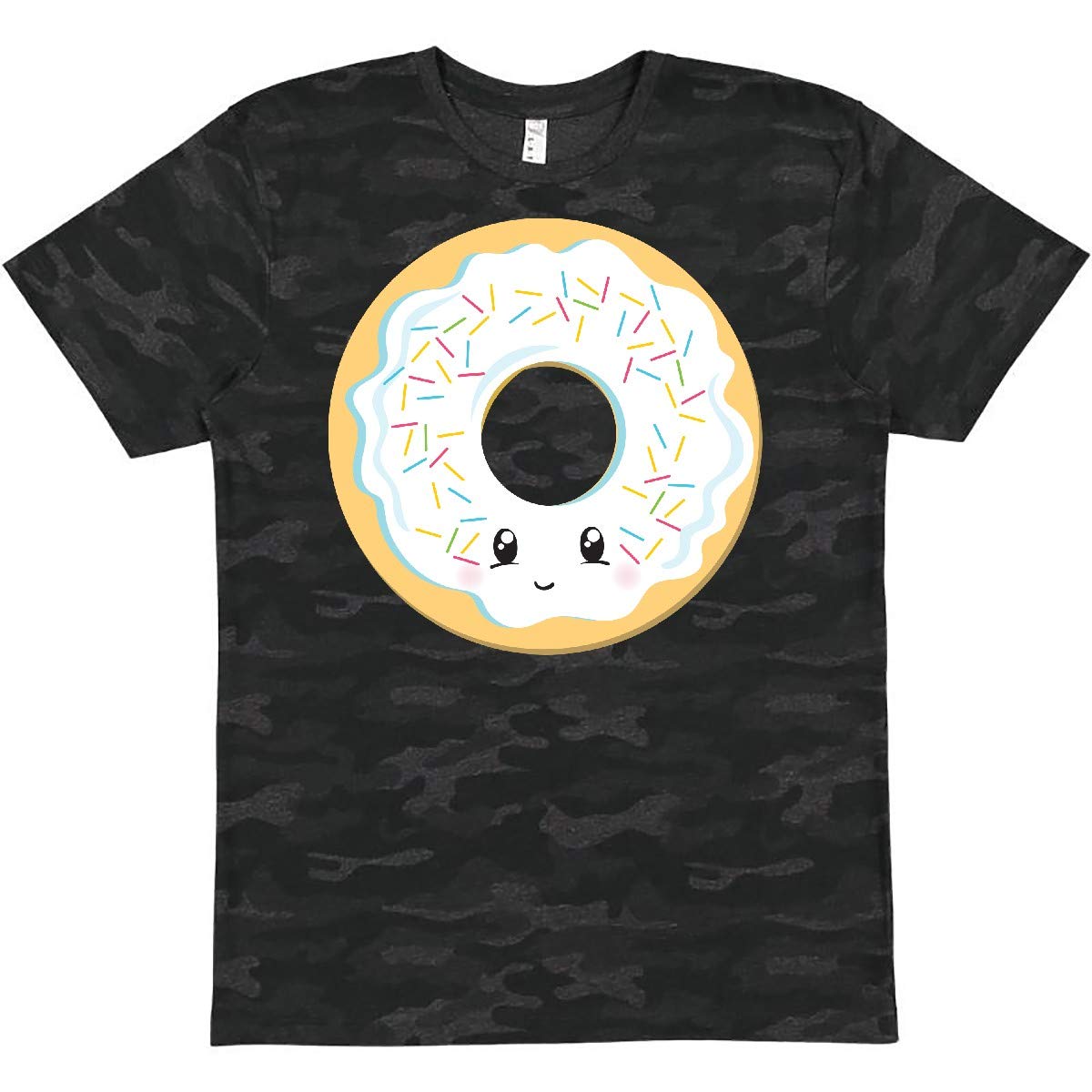 Inktastic White Donut T-Shirt for Women - Funny Food Graphic Tee - Cute Casual Cotton Shirt for Donut Lovers, Breakfast & Brunch Outfits, Coffee Dates, and Relaxing Weekends